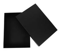 Holibanna Caja Rectangular Negra para Embalaje de Camisetas y Bufandas, Caja Reutilizable de Cartón para Decoración y Accesorios para Envolver Regalos