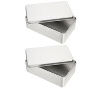Holibanna Cajas de Hojalata para Galletas 2 Piezas Caja Rectangular 180x110x55 Mm Embalaje Portátil para Bocadillos y Postres para Obsequio y Almacenamiento