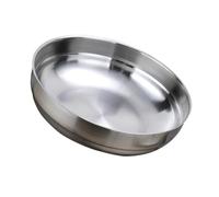 Holibanna Plato Redondo de Acero Inoxidable 304 para Condimentos y Aperitivos, Adecuado para Mezclar Salsas en Restaurantes y Catering, Resistente y Duradero Reutilizable