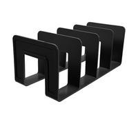 Holibanna Soporte para Libros para Estante Negro de Abs Gran Capacidad, Diseño Multicompartment y Divisores Ampliados para Biblioteca o Librería
