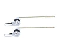HOLIDYOYO 2 Piezas Pulsador de Cisterna para Inodoro de Hierro Plata, Compatible Montaje Frontal y Lateral, Manija Duradera Adecuado para Baños y Aseos en Casa
