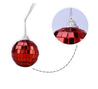 HOLIDYOYO Bola De Espejos Reflectante De Discoteca Para Fiestas Decoración De Boda Diseño De Escenario Festivales De Música y Baile Roja