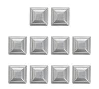 HOLIDYOYO Cubiertas de columna de hierro, tapas cuadradas de 10 piezas, para columnas de barrera de tráfico y lados de marco de puerta, uso en exterior del hogar