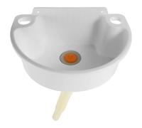 HOLIDYOYO Fregadero de Caravana de Plástico Blanco con Diseño Compacto y Mantenimiento Sencillo, Mini Lavabo de Montaje en Pared Adecuado para Baños Pequeños y Espacios Reducidos