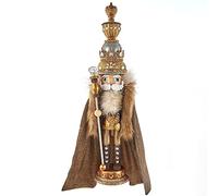 Hollywood Nutcrackers Kurt S. Adler Cascanueces Hollywood Dorado con Capa mullida King, 17.5 Pulgadas