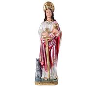 Holyart Imágenes de Yeso: Santa Bárbara 35 cm Yeso nacarado