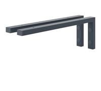 HOLZBRINK Escuadras para estanterías 45x15 cm HLA-B (2 uds.) | Escuadras metalicas para encimera de lavabo baño, soportes estanterías | Color: Antracita