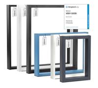 HOLZBRINK Pata para Escritorio, Patas rectangulares de Metal, 60x20 mm, Perfil 50x72 cm, Blanco, 1 Unidad, HLT-01-E-II-9016