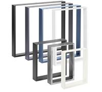HOLZBRINK Patas de Metal Acero Pulido Y Lacado | Soportes/Marco para Mesa del Centro, Comedor, Escritorio, Banco | 1 Pieza Patas para Mueble 50 x 72 cm