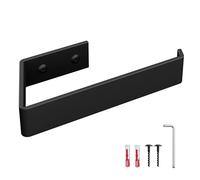HOLZBRINK Portarrollos Papel higiénico Negro Mate 164x72 mm | Porta Rollo Papel de baño, Aseo | Portarrollos WC para taladrar en la Pared