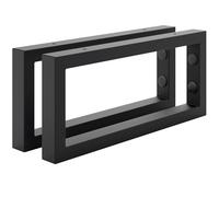 HOLZBRINK Soportes estanterías pared 35x15 cm HLA-A (2uds.) | Soportes metalicos para encimera de lavabo baño, estanterías de cocina, de TV | Color: Negro