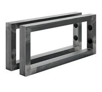 HOLZBRINK Soportes estanterías pared 35x15cm HLA-A (2uds.)| Soportes metalicos para encimera de lavabo baño, estanterías de cocina |Color: Acero Pulido Y Lacado