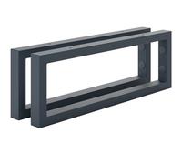 HOLZBRINK Soportes estanterías pared 45x15 cm HLA-A (2uds.) | Soportes metalicos para encimera de lavabo baño, estanterías de cocina, de TV | Color: Antracita
