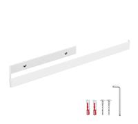 HOLZBRINK Toalleros de baño Blanco 444x72 mm | Colgador de Toallas para el baño, el Ducha | Porta Toallas Manos, Colgador WC, toalheiro Barra de fixar