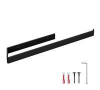 HOLZBRINK Toalleros de baño Negro Mate 444x72 mm | Colgador de Toallas para el baño, el Ducha | Porta Toallas Manos, Colgador WC, toalheiro Barra de fixar