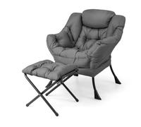 HOMASIS Sillón Relax Reclinable Orejero, Butaca de Salón de Lectura con Bolsillo Lateral para Dormitorio, Oficina, Soporta hasta 150 kg, 81x75x94,5cm