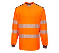 Hombre Alta Visibilidad Algodón Cómodo Camiseta Bolsillo Manga Larga Wicking 40+