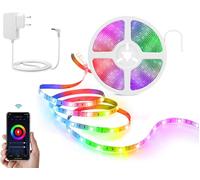 HOMCLOUD Kit Tira LED 5M Smart Wi-Fi RGB + Blanco Cálido 60LED/M, 1200lm
