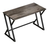 HOMCOM 120 cm Mesa para ordenador, Escritorio industrial con estructura metálica en Z, Mesa de trabajo para oficina, Gris efecto envejecido