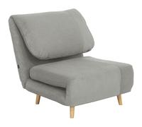 HOMCOM 2 en 1 Sillón Cama Ajustable con Reposacabezas Terciopelo de Cordón 82x89x83 cm Gris Aosom España