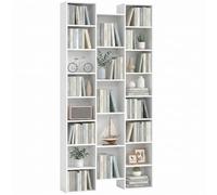 HOMCOM 21 Cubos estantería Alta Independiente 181x89,5 cm Blanco | Estante moderno de cubos, 10 estantes ajustables, unidad multifuncional, sala de estar, oficina en casa, dormitorio