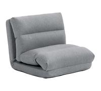 HOMCOM 3 en 1 Sillón Cama Plegable con Función Cama Gris Aspecto Lino
