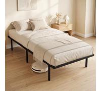 HOMCOM 3ft Bastidor Cama Individual con almacenaje bajocama,35,5cm,Negro