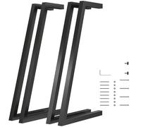 HOMCOM 4 Patas de Mesa de Acero para Mesa de Comedor 43x3x72 cm Negro