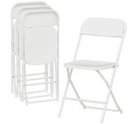 HOMCOM 4 sillas Plegables PP 45x49x79,5 cm Blanco
