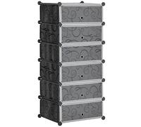 HOMCOM 6 Cubos Organizador Modular Armario organizadores Negro