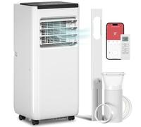 HOMCOM Aire Acondicionado Portátil 10.000 BTU, Climatizador Portátil 4 en 1 con WiFi, Alexa y Google, Enfriamiento, Deshumidificador, Ventilador, Temporizador, Control Remoto, Bajo Consumo