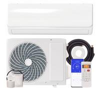 HOMCOM Aire Acondicionado Split 12000 BTU, Bomba de Calor, Aire Acondicionado Inverter, Clase WiFi y Control por Voz, hasta 18 m², Pantalla LED, Mando a Distancia