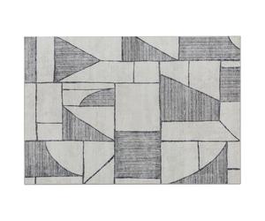 HOMCOM Alfombra Moderna Antideslizante con Diseño Geométrico, de Poliéster Multicolor, 230x160x0.7 cm