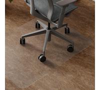 HOMCOM-Alfombra Protectora para Oficina, 90x120cm, Protector de Suelo Enmoquetado