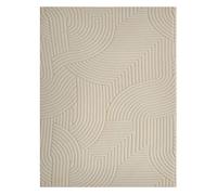 Homcom alfombra salón 160x120 cm alfombra pelo corto estilo moderno base antideslizante tejida a máquina tapete para sala de estar dormitorio comedor crema 1.7 cm