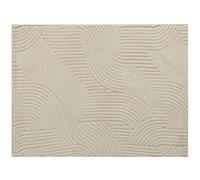 HOMCOM Alfombra Salón 230x160 cm Pelo Corto Estilo Moderno Base Antideslizante Tejida a Máquina Crema