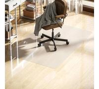 HOMCOM Alfombrilla Protectora para Suelos 100x150 cm Transparente | Alfombra para Silla de Escritorio con Ruedas, para Oficinas y Hogar, Resistente, Fácil de Limpiar