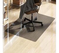 HOMCOM Alfombrilla Protectora para Suelos 90x120 cm Negro | Alfombra para Silla de Escritorio con Ruedas, para Oficinas y Hogar, Resistente, Fácil de Limpiar