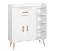 HOMCOM Aparador Buffet Armario Gabinete Consola Mueble Multiusos de Comedor Salón Baño Pasillo 80x29.5x96cm Aosom España