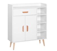 HOMCOM Aparador Buffet Armario Gabinete Consola Mueble Multiusos de Comedor Salón Baño Pasillo 80x29.5x96cm Aosom España