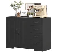 HOMCOM, aparador con 4 cajones, estante interior ajustable y color