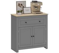 HOMCOM Aparador con cajón y Puertas Dobles, Gris | Armario de cocina moderno, estante ajustable, aparador para sala de estar, comedor, pasillo