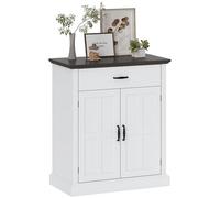 HOMCOM Aparador de 2 Puertas Aparador para Salón Blanco 75,2x40x91,5 cm