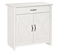 HOMCOM Aparador de Cocina Buffet para Salón 80x39,7x80 cm Blanco Lavado