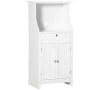 HOMCOM Aparador de Cocina Mueble para Microondas con Cajón Estante 2 Puertas Compartimento Anti-vuelco 60x40x122,5 cm Blanco Aosom España