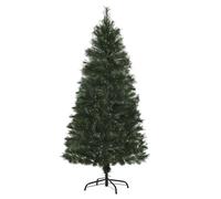 HOMCOM Árbol de Navidad 150 cm Artificial con 219 Agujas de Pino de PVC Ignífugo Base Plegable y Soporte de Acero Decoración Verde Aosom España