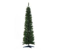 HomCom Árbol de Navidad artificial 180 cm, ignífugo, 390 puntas de rama PVC, soporte de metal, verde