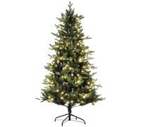 HOMCOM Árbol de Navidad 180 cm con 350 Luces LED 726 Ramas Verde