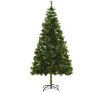 HOMCOM Árbol de Navidad 210cm Artificial Árbol de Pino Decoración Navideña con Soporte Metálico 505 Ramas Verde PET Aosom España