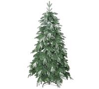 HOMCOM Árbol de Navidad Artificial 150 cm, Efecto Nieve, Soporte de Acero | Árbol de Navidad, Ramas Realistas, Base Plegable, Montaje Rápido, Decoración Navideña para Hogar, Fiesta